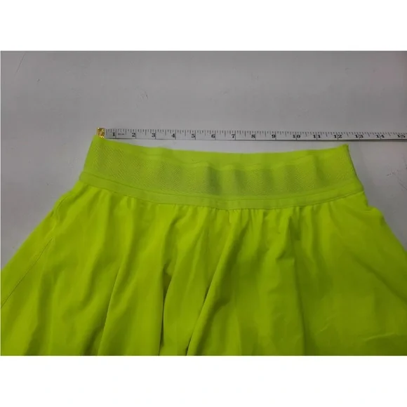 Lululemon Court Rival Perforated High Rise Skirt Long Highlighter Yellow… - Picture 9 of 10